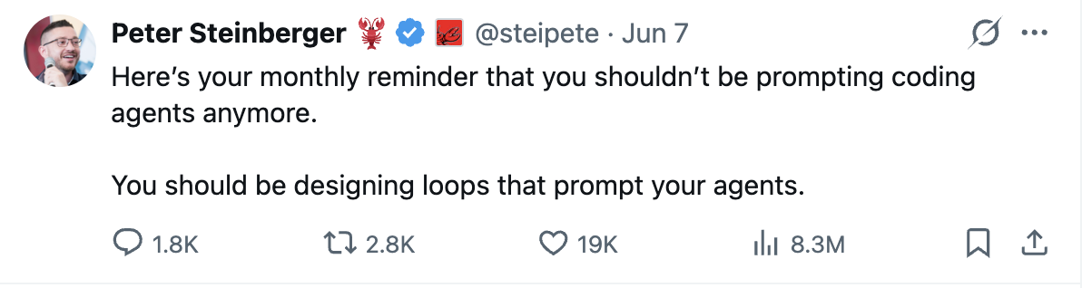 Peter Steinberger's post on X, June 7, 2026.
